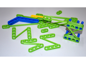 3d print models compliant mechanism lego compatible 3d print model - Mito3D