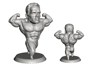 arnie pump pose arnold schwarzenegger body cool display figure funny muscle people stand 3d print model - Mito3D