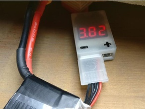 lipo battery warner case alarm tester drone rc car voltage 3d print model - Mito3D