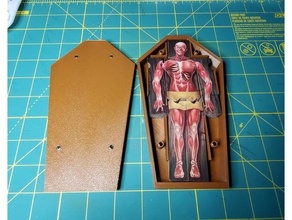 abomination - body storage coffin board game frankenstein plaid hat games 3d print model - Mito3D