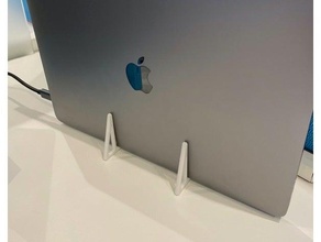 macbook pro 13 15 upright desk stand laptop 3d print model - Mito3D