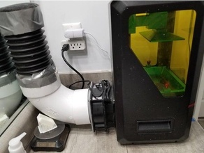 anycubic photon 120 mm ventilateur adaptateurs filtration adaptateur canal monter 3d print model - Mito3D