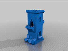 d&d dm dice tower 75 scale 3d print model - Mito3D