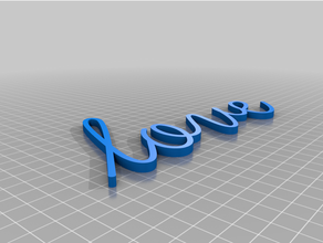 amore font logo script 3d print model - Mito3D