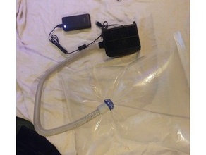 hepa positive pressure hood 5v blower bag mask 3d print model - Mito3D
