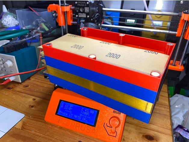 sandpaper holder magnets 3D print model - Mito3D