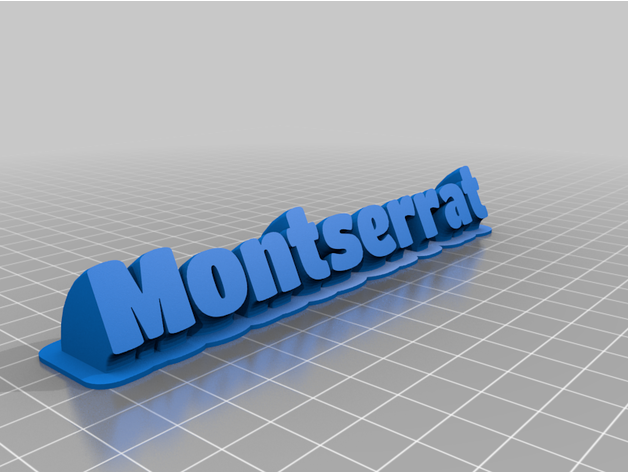 montserrat personalizado 3D print model - Mito3D