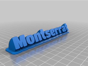 montserrat personalizado 3d print model - Mito3D