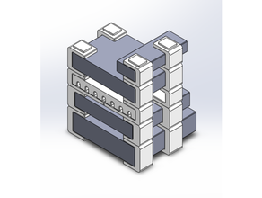 unifi network - mini rack networking 3d print model - Mito3D