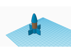 basit b4 4 roket model roketçilik roketler 3d print model - Mito3D