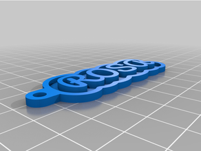rosa Schlüssel Kette angepasst 3d print model - Mito3D