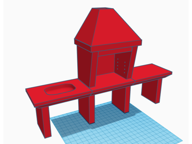 Churrasquero yürüyen merdiven 1 10 110 ölçek model 3D print model - Mito3D