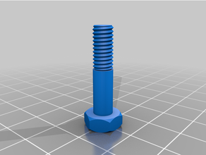 bolt thread 1mm length 25mm customized 3d print model - Mito3D