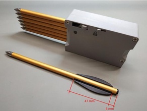 - ammo clip sliding legolini repeating mini bow archery bolts magazine loader 3d print model - Mito3D