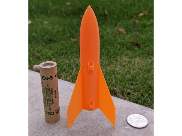 cielo proiettile minuscolo razzo motori motore estes razzi fusione 360 miniatura modello missilistica supporto 3D print model - Mito3D