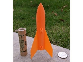 sky bullet tiny rocket motors engine estes rockets fusion 360 miniature model rocketry supportless 3d print model - Mito3D