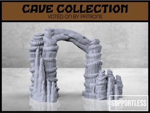 cave entrance - version 2 tabletop scatter terrain caverns collection dnd dungeons dragons fantasy game gaming mini miniature rpg 3d print model - Mito3D