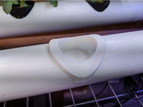 parametrizado nft jardim PVC tubo boné faça hidroponia jardinagem orifício plugue hidropônico interior paramétrico 3d print model - Mito3D