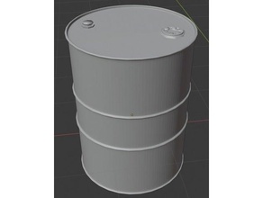 44 gallon drum fuel oil ork petrol scenery solidworks warhammer 3d print model - Mito3D