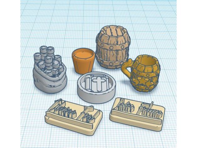 taverns tiefenthal 3d player upgraded tokens boardgame boardgames board game gaming tabletop 3D print model - Mito3D