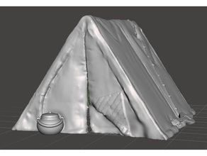 aventurier camp tentes remix 28 mm dnd givre miniature potentiomètre dispersion terrain tente 3d print model - Mito3D