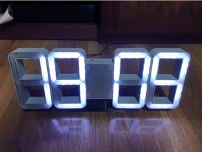 segment digital clock ws2812 arduino 3d print model - Mito3D