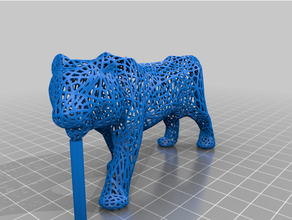 hollow tiger animals 3d print model - Mito3D