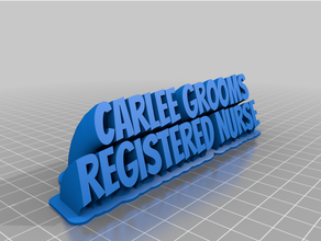 carlee plate customized 3d print model - Mito3D