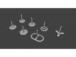 simple flight bases - tabletop gaming 28mm dnd scifi 3d print model - Mito3D