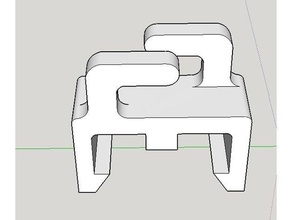 20 mm t yuvası tel Kulp destek klips 3d print model - Mito3D