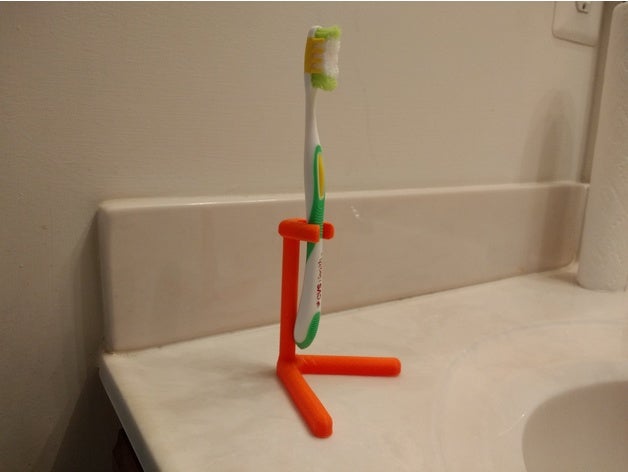 toothbrush stand base bathroom organizer holder lifehack tool 3D print model - Mito3D