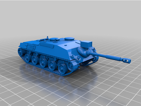 kanonenjagdpanzer 90 blindato freddo guerra scala modello carri armati 3d print model - Mito3D