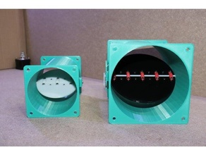 papillon 120 mm 80 Manuel soupape ventilateur air canal 3d print model - Mito3D