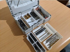 drill inserts festool tanos systainer mini sys-mini 203813 holder organizer 3d print model - Mito3D