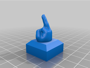 middle finger stand 3d print model - Mito3D