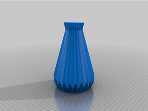 vase 24 triangle grooves decoration modern art 3d print model - Mito3D