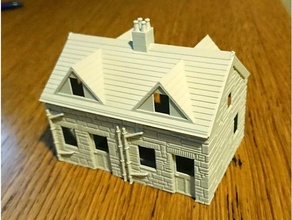 slate cottage house - pipe 3d print model - Mito3D