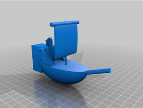 simples pirata navio 3d print model - Mito3D