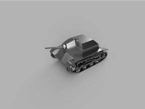 tks tankette 20 mm polacco carri armati piccolo serbatoio 3d print model - Mito3D
