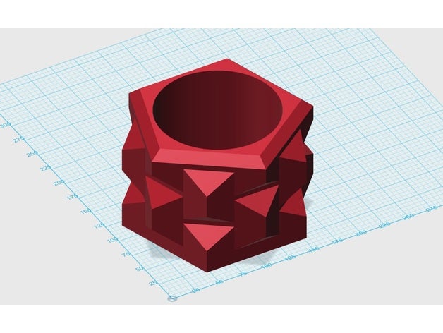 pentagonal flor florero 3d flores flora 3D print model - Mito3D