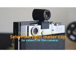 canon7 rf accessory shoe coupler & selenium cell light meter cap camera canon 3d print model - Mito3D
