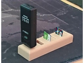 Facile USB micro Dakota Sud carte titulaire soutien goujat cr10 créalité libre freecad 3d print model - Mito3D