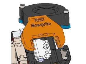 rhd Ventilator Leitung mk3 Bondtech bmg Moskito cool Extruder Leichentuch Düse Prusa i3 3d print model - Mito3D