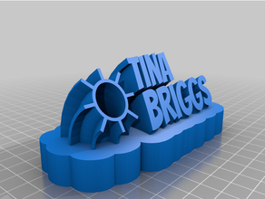 tina Briggs personalizado 3d print model - Mito3D