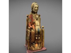 Sedes Sapientiae 3dbaskı 3d yazdırılabilir 3dscan tarayıcı tarama bebek çocuk Hıristiyan kilise Avrupa isa Mary mitoloji din heykel oturma yeri taht bakire Odun 3d print model - Mito3D