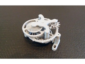 tourbillon printemps version l'horloge horloge mécanique jouet 3d print model - Mito3D