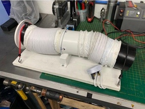 portátil extrator ventilador canalização vapores oficina 3d print model - Mito3D