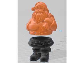 Santa claus Geschenk Box Weihnachten Dekoration 3d print model - Mito3D