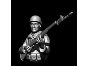 busto pincel minis juegos guerra Guerra Mundial 3d print model - Mito3D
