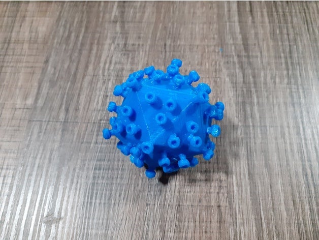 HIV vírus Aids vrus 3D print model - Mito3D